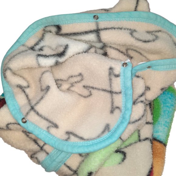 Vintage Colap Textil Winnie The Pooh Cuddle Wrap Snap & Zipper Blanket 30" X 38" - Picture 7 of 14